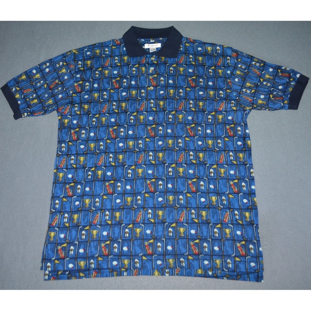 Vintage 90s Polo Short Sleeve Shirt Men's Medium Sauce By Berne Collared